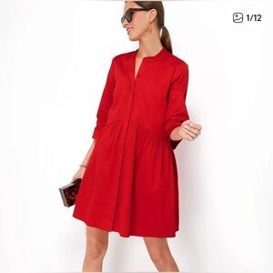 Tuckernuck Fiery Red Royal Shirt Dress Size XXS